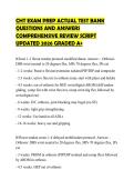 CHT EXAM PREP ACTUAL TEST BANK QUESTIONS AND ANSWERS COMPREHENSIVE REVIEW SCRIPT