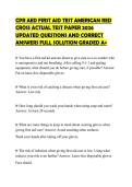 CPR AED FIRST AID TEST AMERICAN RED CROSS ACTUAL TEST PAPER 2026 UPDATED QUESTIONS AND CORRECT ANSWERS FULL SOLUTION GRADED A&plus;&period;pdf&NewLine;&NewLine;