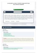 NU160 MENTAL HEALTH THEORY EXAM QUESTIONS&NewLine;AND VERIFIED ANSWERS
