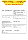 NUR 223 Final Exam ATI Study Guide Exam&NewLine;Questions and Answers with Verified&NewLine;Solutions &vert; Latest Updated 2026