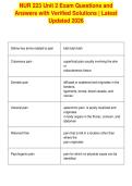 NUR 223 Unit 2 Exam Questions and&NewLine;Answers with Verified Solutions &vert; Latest&NewLine;Updated 2026