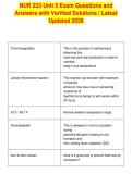 NUR 223 Unit 5 Exam Questions and&NewLine;Answers with Verified Solutions &vert; Latest&NewLine;Updated 2026