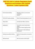 NUR 223 Unit 6- Cellular Regulation Exam&NewLine;Questions and Answers with Verified&NewLine;Solutions &vert; Latest Updated 2026