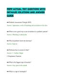 PEPP ACTUAL TEST QUESTIONS WITH &NewLine;DETAILED SOLUTIONS AND ANSWER &NewLine;GUIDE 