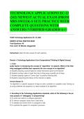 TECHNOLOGY APPLICATIONS EC-12 &lpar;242&rpar; NEWEST ACTUAL EXAM &lpar;FROM MRS SWEEK-S SET&rpar; PRACTICE WITH COMPLETE QUESTIONS WITH ANSWERS&sol;&sol;VERIFIED&sol;&sol;GRADED A&plus;&sol;&sol;&NewLine;