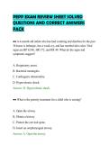 PEPP EXAM REVIEW SHEET SOLVED &NewLine;QUESTIONS AND CORRECT ANSWERS &NewLine;PACK 
