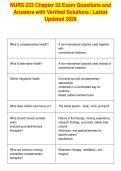 NURS 223 Chapter 32 Exam Questions and&NewLine;Answers with Verified Solutions &vert; Latest&NewLine;Updated 2026