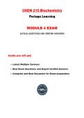 CHEM 210 Module 4 Exam &lpar;3 Versions&comma; Latest-2026&sol;2027&rpar; &sol; CHEM210 Module 4 Exam &sol; CHEM 210 Biochemistry Module 4 Exam 4&colon; Biochemistry&colon; Portage Learning &vert;100&percnt; Verified and Correct Q & A&vert;