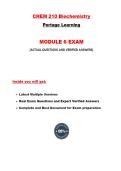 CHEM 210 Module 6 Exam &lpar;3 Versions&comma; Latest-2026&sol;2027&rpar; &sol; CHEM210 Module 6 Exam &sol; CHEM 210 Biochemistry Module 6 Exam 6&colon; Biochemistry&colon; Portage Learning &vert;100&percnt; Verified and Correct Q & A&vert;