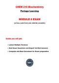 CHEM 210 Final Exam &lpar;2 Versions&comma; Latest&rpar; & CHEM 210 Module 1&comma; 2&comma; 3&comma; 4&comma; 5&comma; 6&comma; 7&comma; 8 Exam &lpar;3 Versions of Each Exam&comma; Latest&rpar; &colon; Biochemistry&colon; Portage Learning &vert;100&percnt; Verified and Correct Q & A&vert;