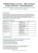 COMSAE Phase 2 Level 2 &ndash; BSA 119 Final Exam &ndash; American Osteopathic Association & Biomedical Sciences &ndash; 2026&sol;2027 Edition &ndash; Questions and Answers for DO and Biomedical Students