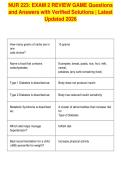 NUR 223&colon; EXAM 2 REVIEW GAME Questions&NewLine;and Answers with Verified Solutions &vert; Latest&NewLine;Updated 2026