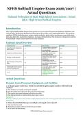 NFHS Softball Umpire Exam &ndash; National Federation of State High School Associations &ndash; 2026&sol;2027 Edition &ndash; Questions and Answers for High School Softball Umpires