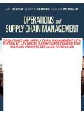OPERATIONS AND SUPPLY CHAIN MANAGEMENT 15TH EDITION BY JAY HEIZER BARRY QUESTIONNAIRE FILE RELIABLE PROMPTS DETAILED RATIONALES&NewLine;