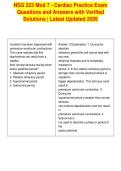 NSG 223 Mod 7 - Cardiac Practice Exam&NewLine;Questions and Answers with Verified&NewLine;Solutions &vert; Latest Updated 2026