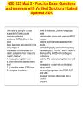 NSG 223 Mod 2 - Practice Exam Questions&NewLine;and Answers with Verified Solutions &vert; Latest&NewLine;Updated 2026
