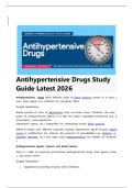 Antihypertensive Drugs Study Guide Latest 2026