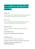 PHARMACY TECHNICIAN EXAM SCRIPT &NewLine;PREMIUM QUESTIONS AND SOLUTIONS &NewLine;GRADED A&plus; 