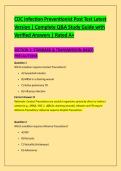CDC Infection Preventionist Post Test Latest &NewLine;Version &vert; Complete Q&A Study Guide with &NewLine;Verified Answers &vert; Rated A&plus;