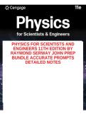 PHYSICS FOR SCIENTISTS AND ENGINEERS 11TH EDITION BY RAYMOND SERWAY JOHN PREP BUNDLE ACCURATE PROMPTS DETAILED NOTES&NewLine;
