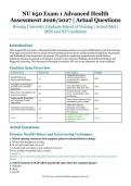 NU 650 Exam 1 Advanced Health Assessment &ndash; Herzing University Graduate School of Nursing &ndash; 2026&sol;2027 Edition &ndash; Questions and Answers for MSN and NP Candidates