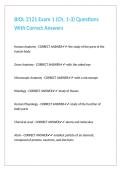 BIOL 2121 Exam 1 &lpar;Ch&period; 1-3&rpar; Questions With Correct Answers 