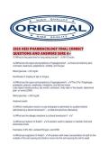 2026 HESI PHARMACOLOGY FINAL CORRECT QUESTIONS AND ANSWERS SURE A&period;pdf