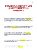 FINRA SIE EXAM QUESTIONS WITH&NewLine;CORRECT SOLUTIONS FOR&NewLine;PREPARATION