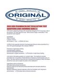 2026 HESI PHARMACOLOGY EVALUATION TEST QUESTIONS AND ANSWERS SURE A&period;pdf