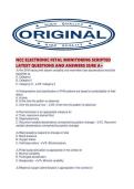 NCC ELECTRONIC FETAL MONITORING SCRIPTED LATEST QUESTIONS AND ANSWERS SURE A&period;pdf