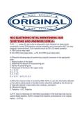 NCC ELECTRONIC FETAL MONITORING 2026 QUESTIONS AND ANSWERS SURE A&period;pdf
