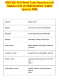 NSG 320&colon; GI & Renal Exam Questions and&NewLine;Answers with Verified Solutions &vert; Latest&NewLine;Updated 2026