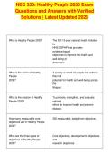 NSG 320&colon; Healthy People 2030 Exam&NewLine;Questions and Answers with Verified&NewLine;Solutions &vert; Latest Updated 2026