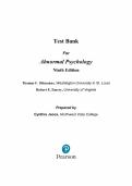 Abnormal Psychology 9th Edition Test Bank &ndash; Thomas F&period; Oltmanns & Robert E&period; Emery&NewLine;