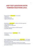 AFIP TEST QUESTIONS WITH&NewLine;VERIFIED SOLUTIONS 2026