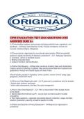 CIPM EVALUATION TEST 2026 QUESTIONS AND ANSWERS SURE A&period;pdf