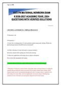 VATI PN Maternal Newborn Exam Prep 2026-2027 &vert; 250&plus; Practice Questions with Rationales