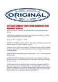 ISYE 6644 CORRECT TEST PAPER QUESTIONS AND ANSWERS SURE A&period;pdf
