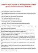 Lord of the Flies Chapter 1-12 &ndash; Actual Exam with Certified Questions and Correct Answers 2026&sol;2027 