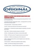 AMMO 18 LATEST 2026 REVIEW QUESTIONS AND ANSWERS SURE