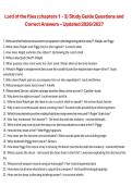 Lord of the flies &lpar;chapters 1 - 3&rpar; Study Guide Questions and Correct Answers &ndash; Updated 2026&sol;2027