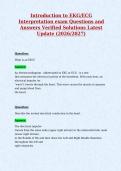 Introduction to EKG&sol;ECG&NewLine;Interpretation exam Questions and&NewLine;Answers Verified Solutions Latest&NewLine;Update &lpar;2026&sol;2027&rpar;