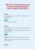 EKG NHA exam Questions and&NewLine;Answers Verified Solutions&NewLine;Latest Update &lpar;2026&sol;2027&rpar;