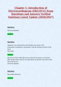 Chapter 1&colon; Introduction of&NewLine;Electrocardiogram &lpar;EKG&sol;ECG&rpar; Exam&NewLine;Questions and Answers Verified&NewLine;Solutions Latest Update &lpar;2026&sol;2027&rpar;