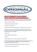 2026 ATI COMMUNITY HEALTH CORRECT ACTUAL QUESTIONS AND ANSWERS SURE A&period;pdf