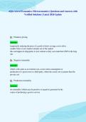 AQA A-level Economics &lpar;Microeconomics&rpar; Questions and Answers with&NewLine;Verified Solutions &vert; Latest 2026 Update