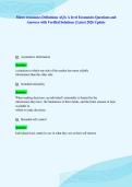 Micro economics Definitions AQA A level Economics Questions and&NewLine;Answers with Verified Solutions &vert; Latest 2026 Update