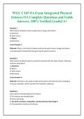 WGU C165 OA Exam Integrated Physical Sciences OA Complete Questions and Guide Answers&comma; 100&percnt; Verified Graded A&plus;