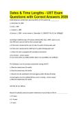 Dates & Time Lengths - UST Exam &NewLine;Questions with Correct Answers 2026 