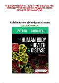 THE HUMAN BODY IN HEALTH AND DISEASE 7TH&NewLine;EDITION PAPER RESOURCE ACCURATE ITEMS&NewLine;DETAILED EXPLANATIONS